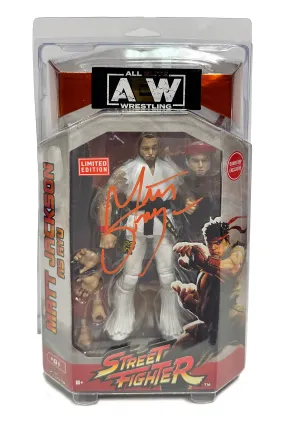 AEW x Street Fighter : Matt Jackson Game Stop Exclusive Figure * Hand Signed *