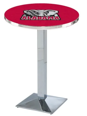 Alabama Crimson Tide Holland Bar Stool Co. Chrome Elephant Bar Pub Table