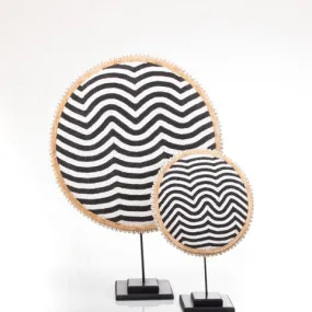 Beaded Cameroon Shield on Stand | Zig Zag Design