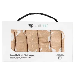 Designer Bums Cloth Wipes - Milk Tea Moon