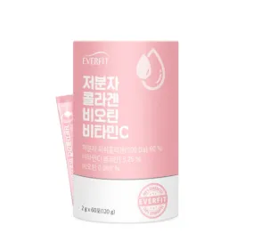 EVERFIT Low Molecular Collagen Biotin Vitamin C 60 Sticks Health Supplements Powder Energy Vitality Gifts