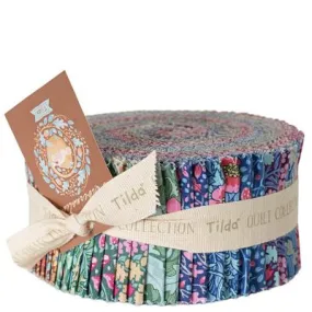 Fabric roll, 40 pieces (2.5" X 44" each) bundle from Tilda, HIBERNATION Collection TIL300178