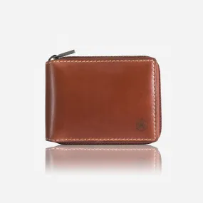 Jekyll & Hide Texas Large Zip Around Wallet With Coin, Clay