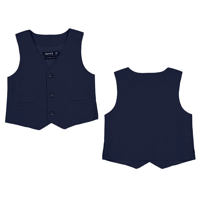 Mayoral Baby Dressy Linen Vest_Navy 1371-83