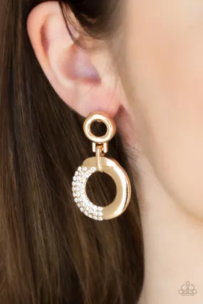 Paparazzi Modern Motivation - Gold Post Earring