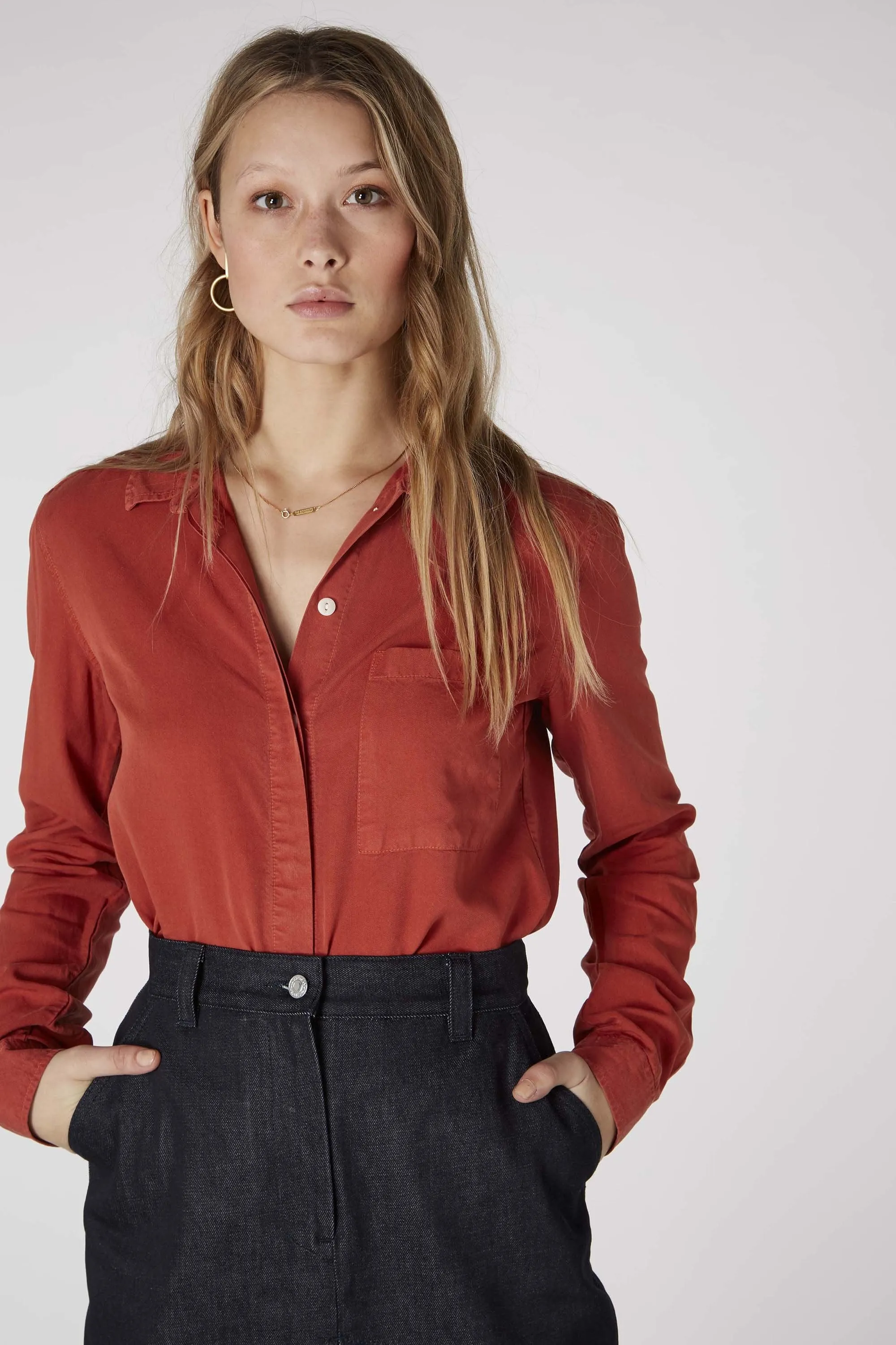 taja shirt collegiate red <br> by Kings Of Indigo