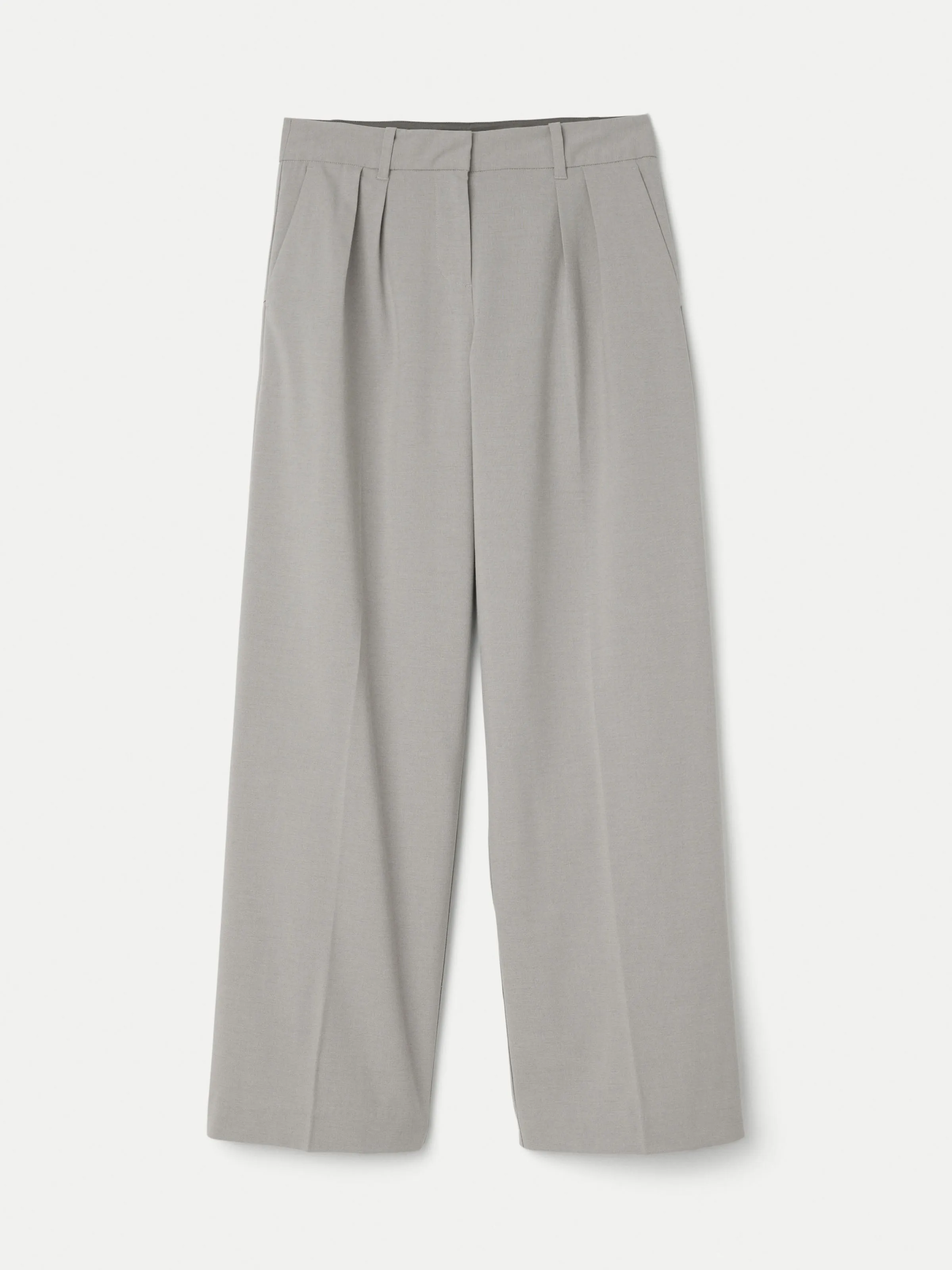 The Emma Low Waist Pant in Light Grey