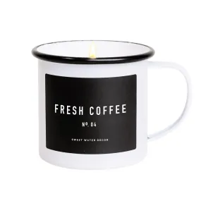 White Coffee Mug 11 oz Candle in Fresh Coffee Scent